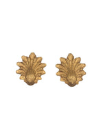Load image into Gallery viewer, Gold Shell Clip Earrings
