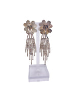 Load image into Gallery viewer, Crystal Flower Drop Earrings
