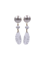 Load image into Gallery viewer, Lucite &amp; Pearl Dropped Pierced Earring
