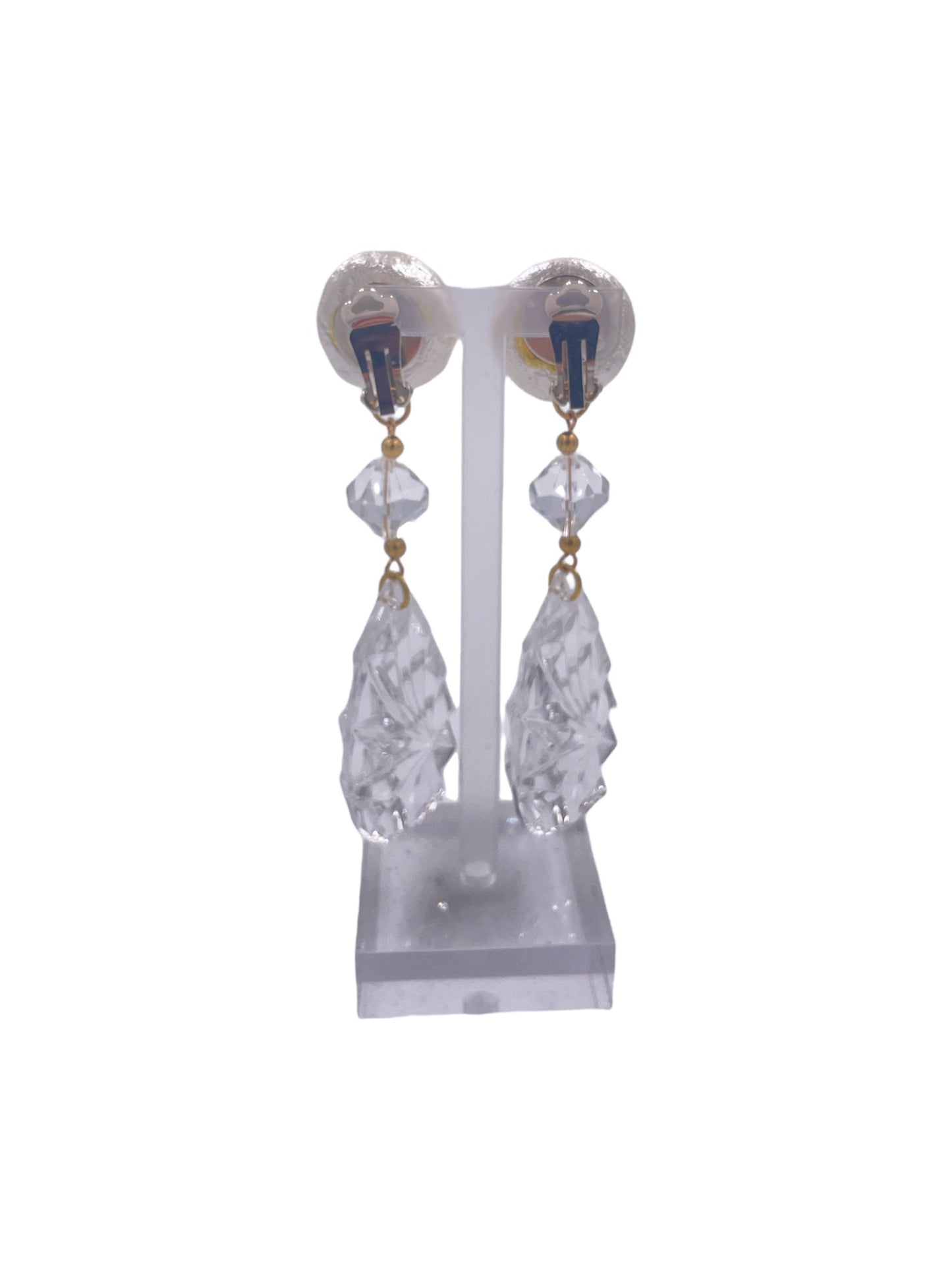 Lucite & Pearl Dropped Pierced Earring