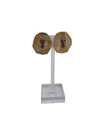 Load image into Gallery viewer, Gold Rock Clip Earring
