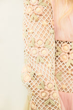 Load image into Gallery viewer, Herbert Schill Wien Chiffon with Lace Cut Out Waist Dress

