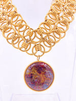 Load image into Gallery viewer, Stone Pendant Gold Chain Necklace
