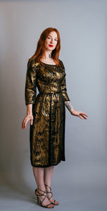 1950's - 1960's Brocade Cocktail Dress