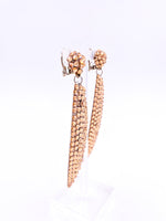 Load image into Gallery viewer, Gold Rhinestone Drop Clip-on Earrings
