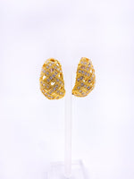 Load image into Gallery viewer, Gold Crystal Clip On Earrings
