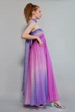 Load image into Gallery viewer, Strapless Ombre Metallic Gown
