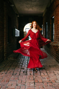 Victoria Royal Chiffon Dress