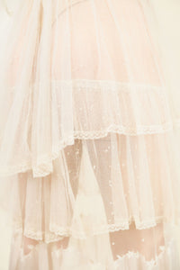 Edwardian Lace Tiered Wedding Gown