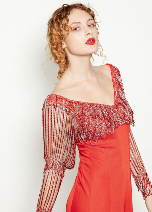 Loris Azzaro 70's Chain Mail Dress - The Kit Vintage