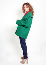 Load image into Gallery viewer, Jean Charles De Castelbajac Double Layer Red &amp; Green Wool Coat
