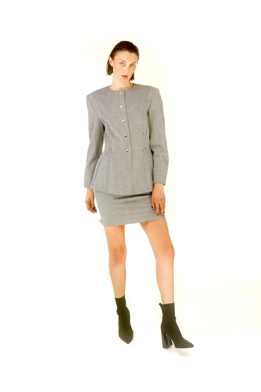 Claude Montana Gray Wool Suit - The Kit Vintage