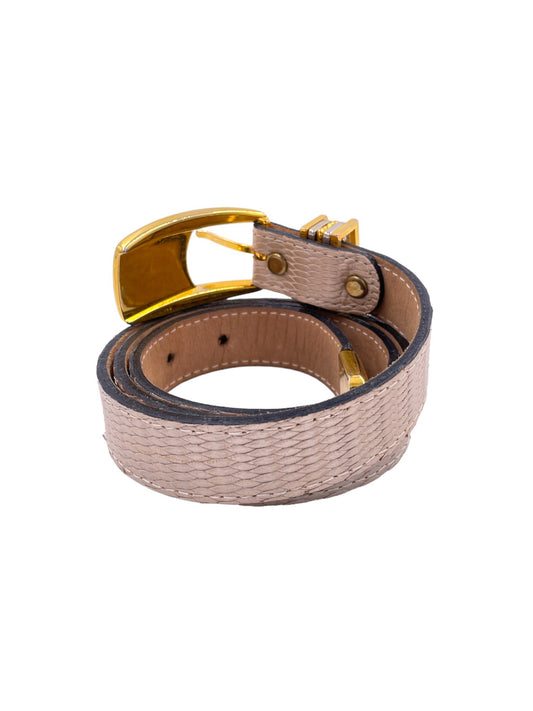 Gold Buckle Gray Belt - The Kit Vintage