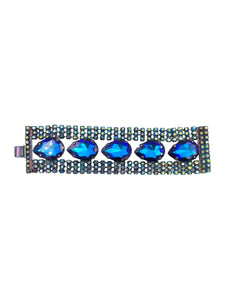"The Show Must Go On Sapphire Wide Bracelet