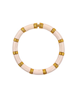 Load image into Gallery viewer, Napier Gold and White Enamel Necklace
