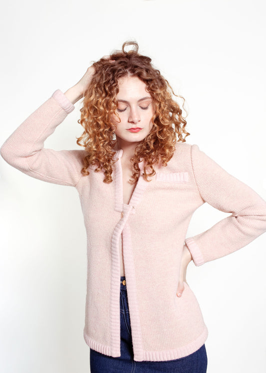 Courreges Pale Pink Sweater - The Kit Vintage