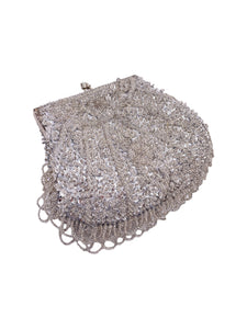 Silver Beaded Bag