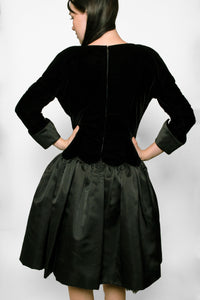 Oscar De La Renta Black Bow Cocktail Dress