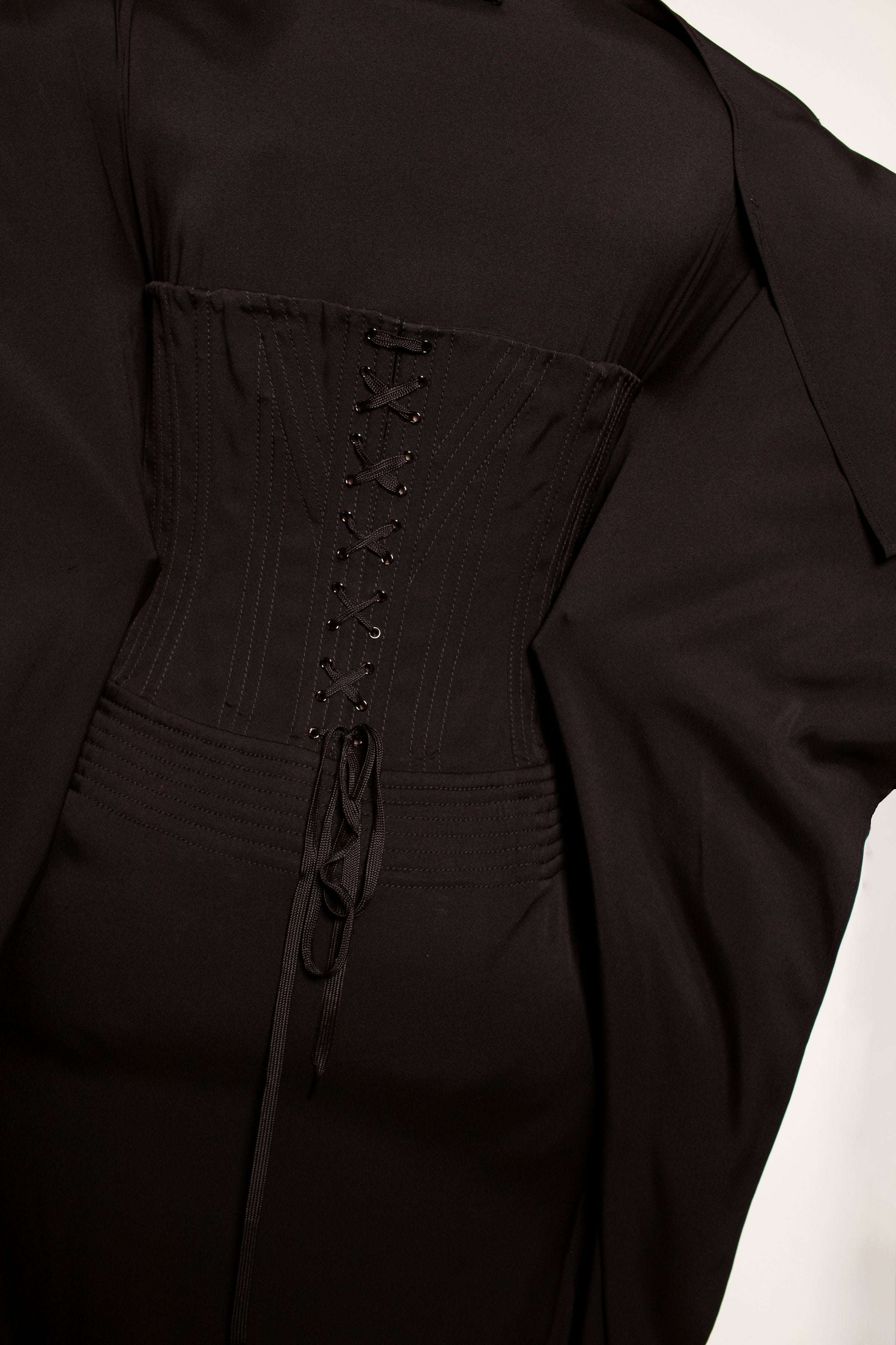 Jean Paul Gaultier F/W 2010 Black Cone Bra Corset Dress