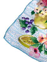 Load image into Gallery viewer, Dolce &amp; Gabbana Cherry Floral Silk Scarf
