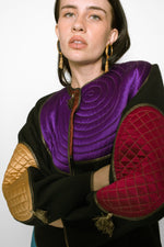 Load image into Gallery viewer, Geoffrey Beene 1983 Tassel Patchwork Dress
