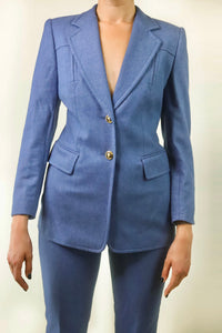 Escada Light Blue Wool Suit