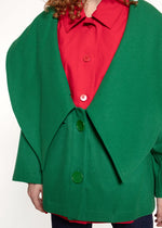 Load image into Gallery viewer, Jean Charles De Castelbajac Double Layer Red &amp; Green Wool Coat
