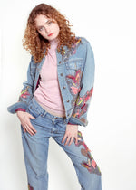 Load image into Gallery viewer, Embelished Denim Jacket/Denim Set
