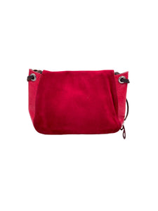 D&G Red Leather and Suede Purse