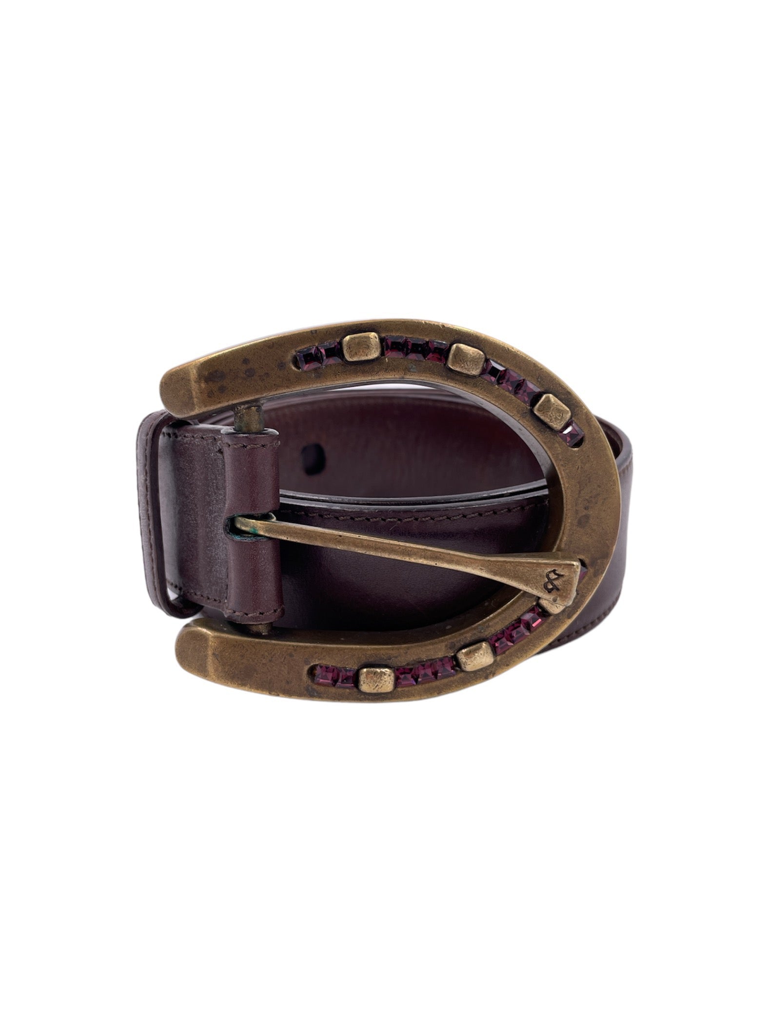 Ralph Lauren Horse Bit Buckle Leather Belt