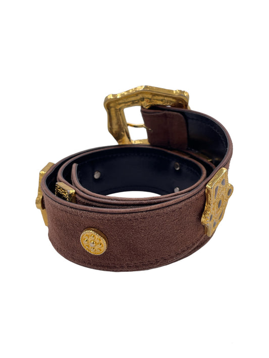Escada Brown Suede Belt - The Kit Vintage