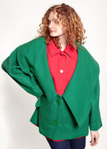 Load image into Gallery viewer, Jean Charles De Castelbajac Double Layer Red &amp; Green Wool Coat
