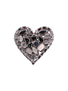 Weiss Crystal Heart Brooch