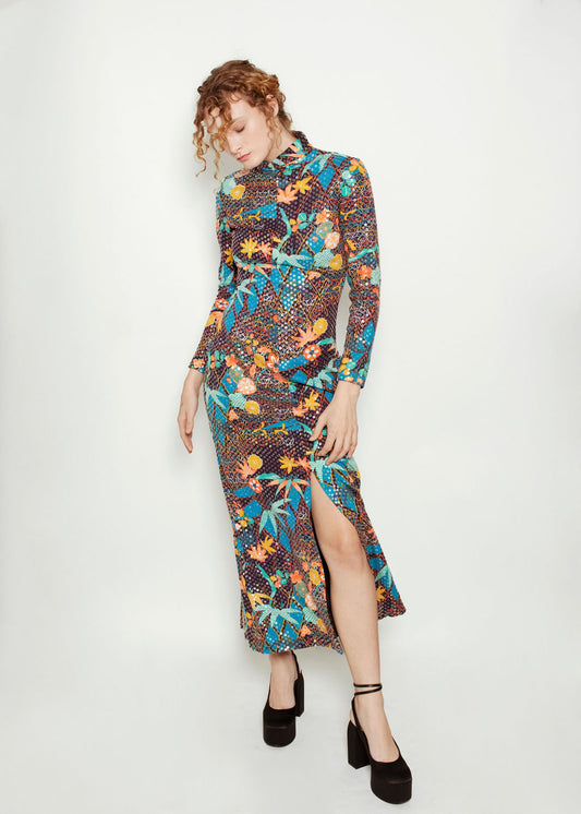 Malcolm Starr Sequin Printed Dress