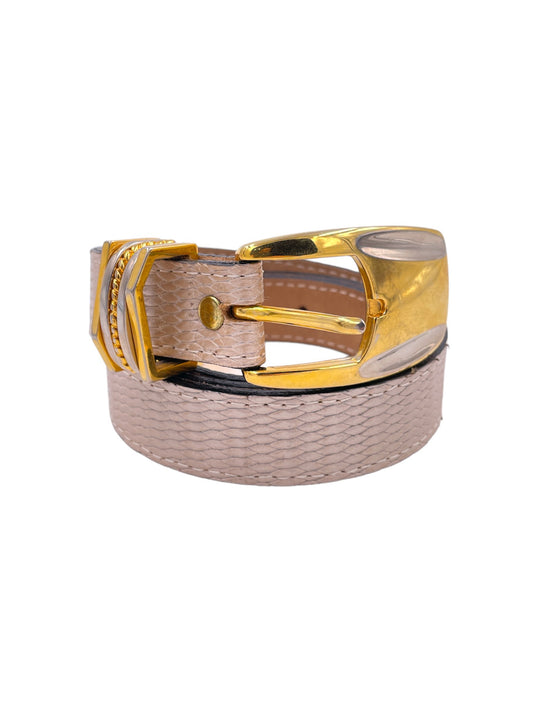 Gold Buckle Gray Belt - The Kit Vintage