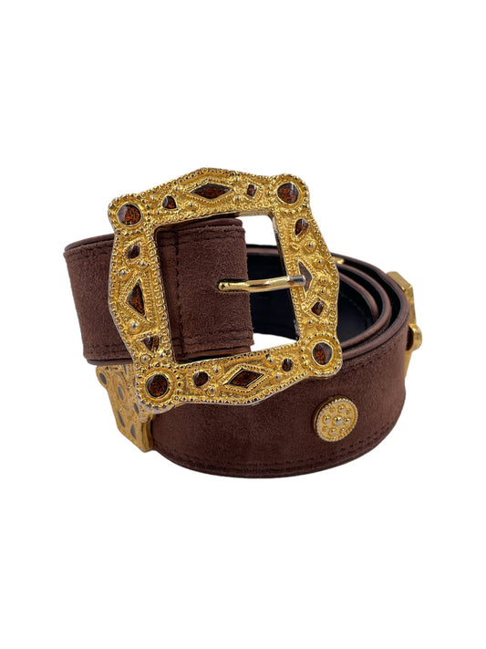Escada Brown Suede Belt - The Kit Vintage