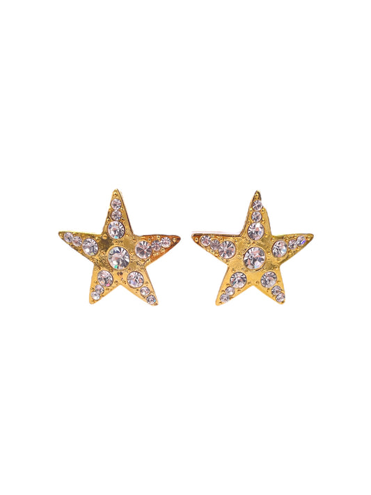 Star Large  Crystal Earrings