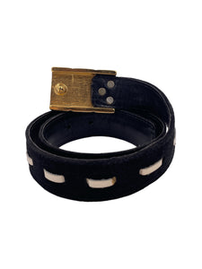 Escada Suede Gold Buckle Belt