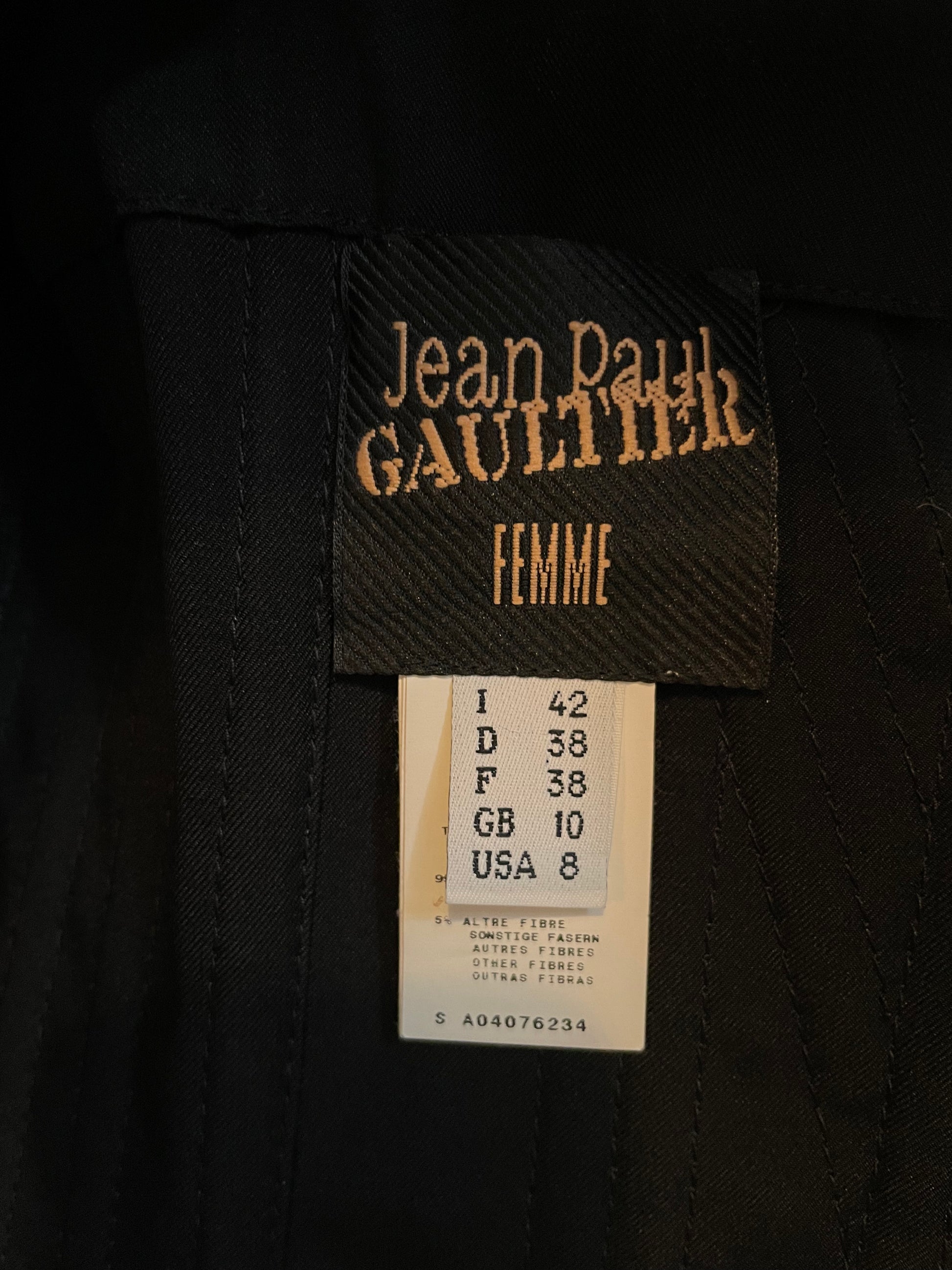 Jean Paul Gaultier F/W 2010 Black Cone Bra Corset Dress – The Kit
