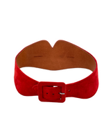 Load image into Gallery viewer, Sonia Rykiel Red Suede Lips Belt

