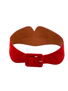Sonia Rykiel Red Suede Lips Belt