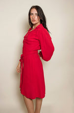 Load image into Gallery viewer, Ossie Clark Red Crepe dress
