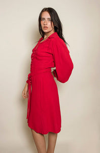 Ossie Clark Red Crepe dress
