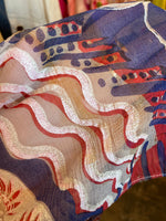 Load image into Gallery viewer, Zandra Rhodes, 1977,  Hand Painted Off the Shoulder Dress
