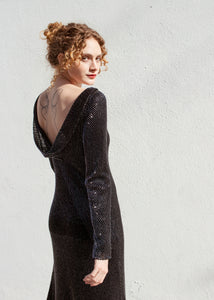 Halston Black Label Beaded Gown