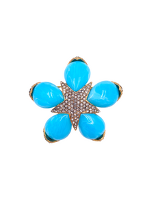 Ciner Turqoise Brooch