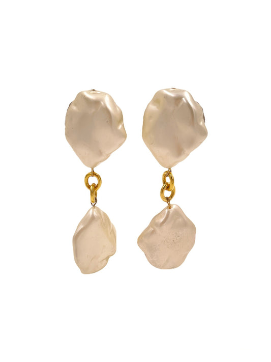 Double Pearl Drop Earrings