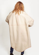 Load image into Gallery viewer, Jean Charles De Castelbajac Off White W/ Red Stitching Wool Coat
