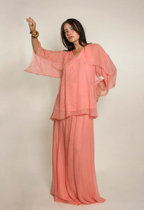 Hollys Harp Pink Chiffon Skirt Set