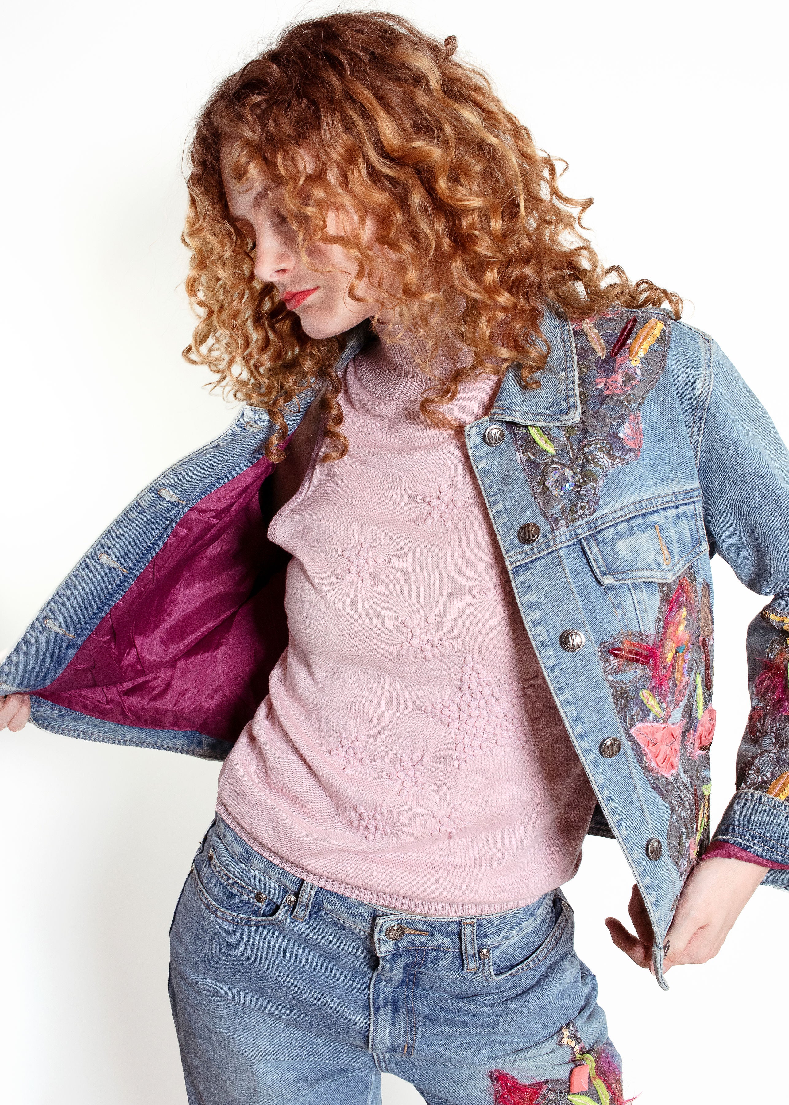 Just Cavalli Pink Mock Turtleneck